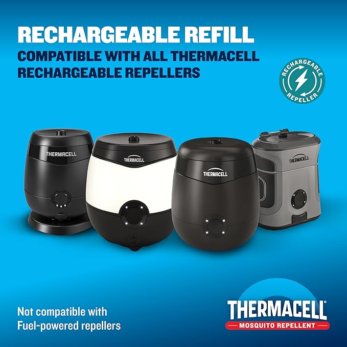Thermacell E-ZoneGuard Mosquito Repellent Refill with 20-Foot Zone of Scientifically Proven Outdoor Protection; Rechargeable; 120-Hr Refill; Bug Spray Alternative; Scent Free; DEET-Free