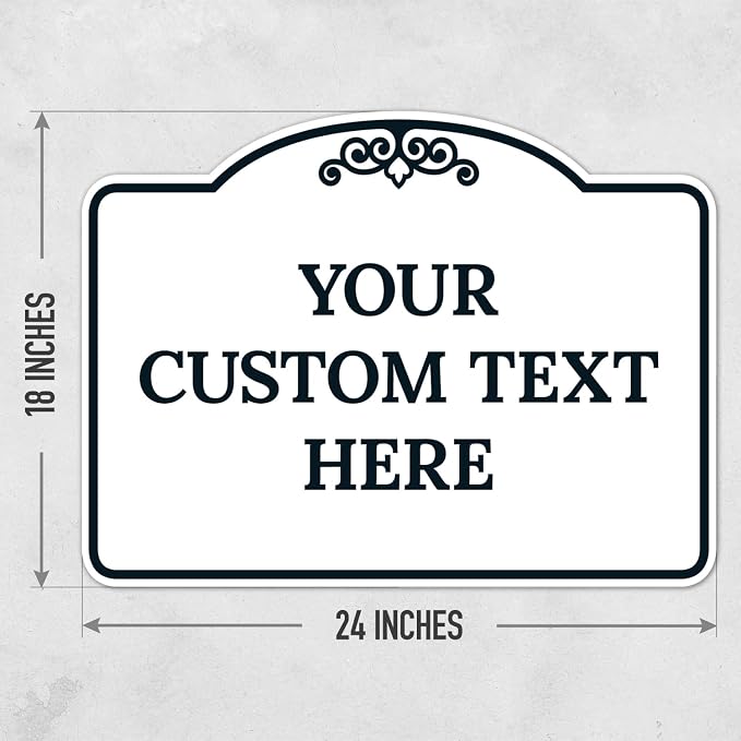 Custom Decorative Sign, Personalized Metal Sign for Driveway, Home, Airbnb, Door Plaque,White Background Black Border Sign, 18x24 Inches, ACM, Fade Resistant, Made in USA by Sigo Signs