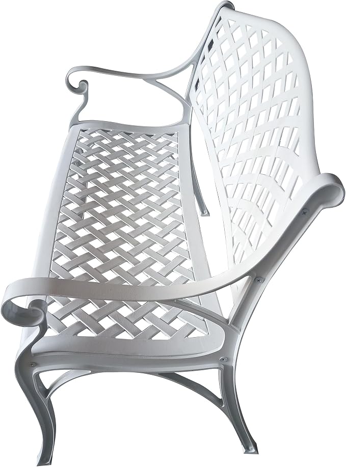 Oakland Living Outdoor Aluminum Modern Patio Bench Loveseat