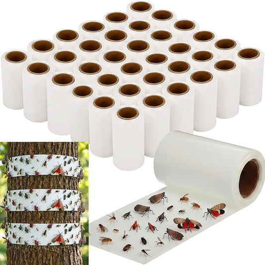 36 Rolls Tree Trunk Protection Wrap, 30 ft Each, Sticky Adhesive Strip for Outdoor Use