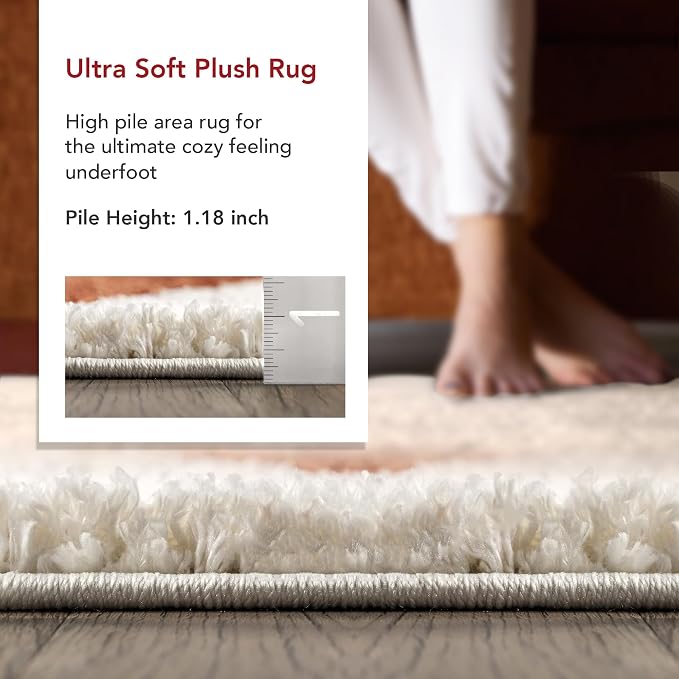 nuLOOM Kali Rust Diamond Power Loomed Area Rug, 9' x 12' | Nuloom Kali Diamond 9' x 12' Shag Area Rug for Living Room Bedroom Dining Room Nursery, Rust
