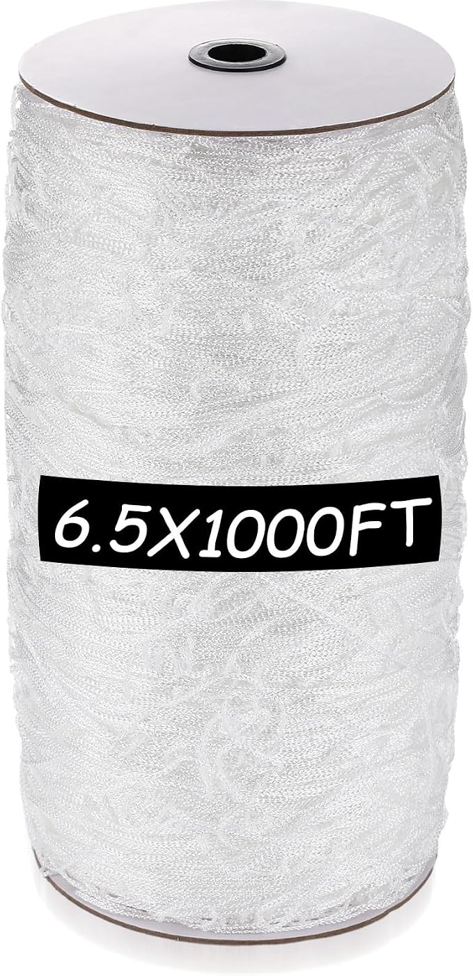 Berlune 6.5 x 1000 ft Trellis Netting Roll Heavy Duty Nylon Garden Trellis Netting with 6 Inch Mesh Soft Plant Support Net for Climbing Plants, Grape Racks, Growing Support Bean, Pea, Tomatoes