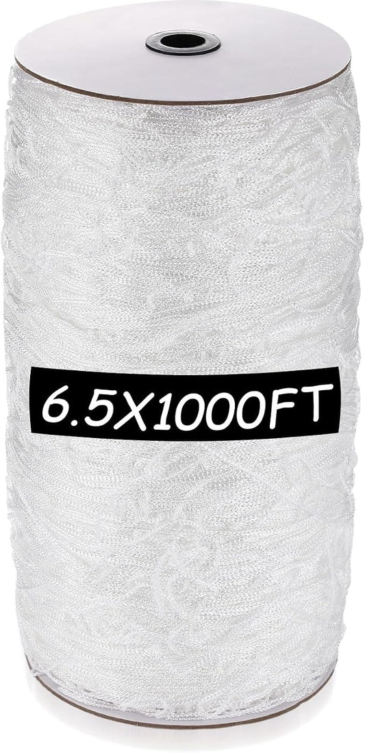 Berlune 6.5 x 1000 ft Trellis Netting Roll Heavy Duty Nylon Garden Trellis Netting with 6 Inch Mesh Soft Plant Support Net for Climbing Plants, Grape Racks, Growing Support Bean, Pea, Tomatoes