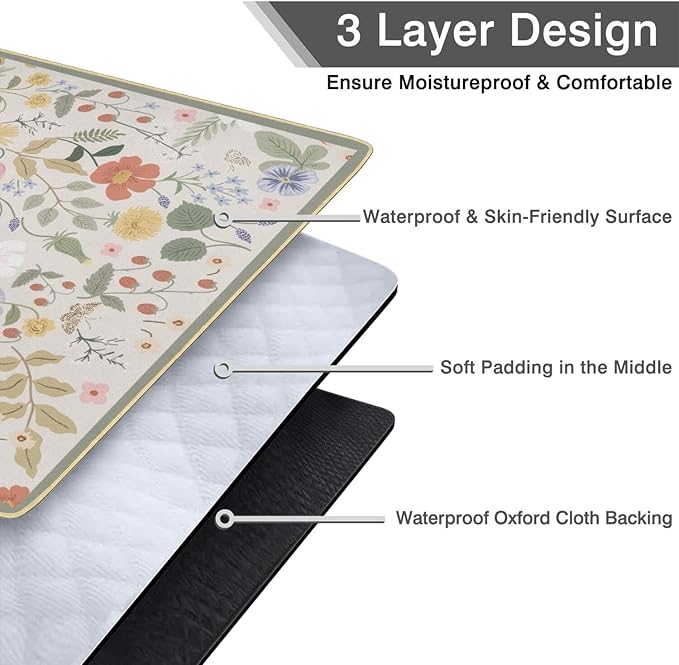 Picnic Blankets Waterproof Foldable - Outdoor Beach Blanket Sandproof, 3-Layer Lightweight Picnic Camping Rugs for Outside