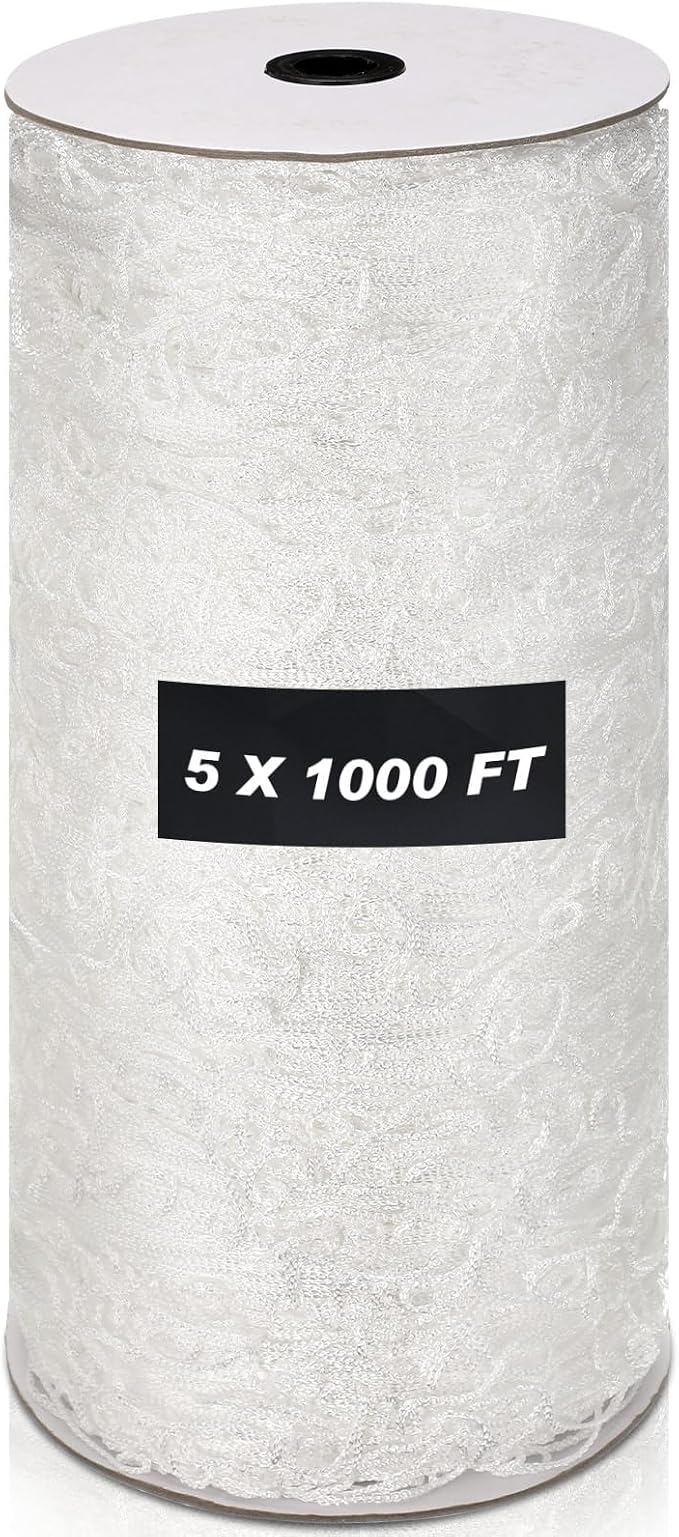 Berlune 5 x 1000 ft Trellis Netting Roll Heavy Duty Nylon Garden Trellis Netting with 6 Inch Mesh Soft Plant Support Net for Climbing Plants, Grape Racks, Growing Support Bean, Pea, Tomatoes