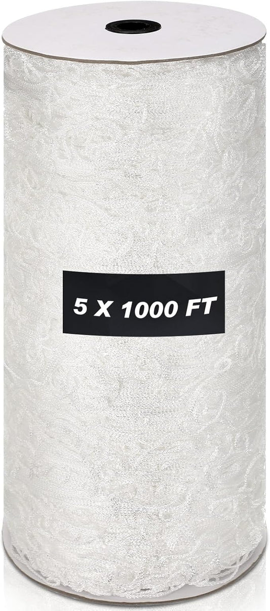 Berlune 5 x 1000 ft Trellis Netting Roll Heavy Duty Nylon Garden Trellis Netting with 6 Inch Mesh Soft Plant Support Net for Climbing Plants, Grape Racks, Growing Support Bean, Pea, Tomatoes
