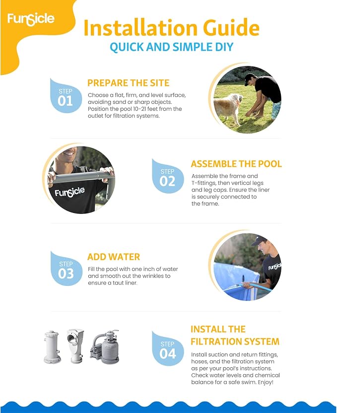 Funsicle 24' x 52" Oasis Swimming Pool Round Above Ground Outdoor Pool Set with Sand Filter Pump, Cover, and Maintenance Kit, Dark Chevron Rattan