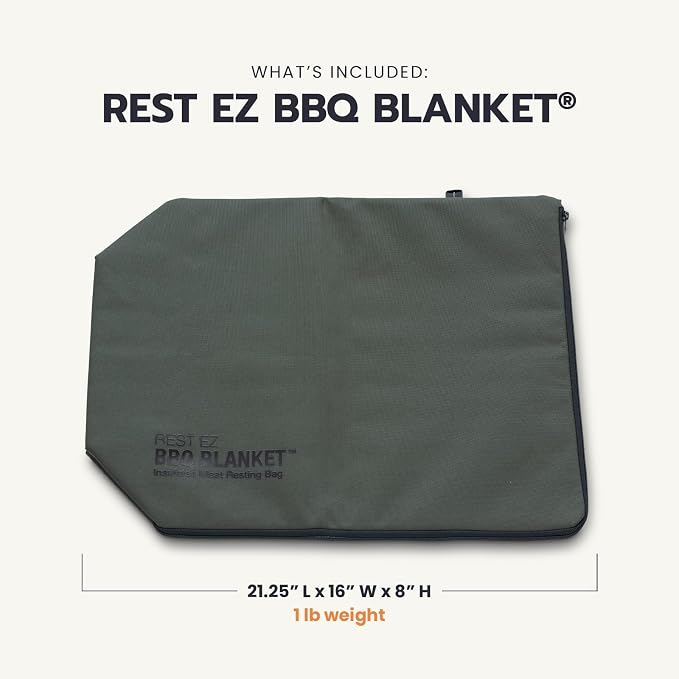 Rest EZ BBQ Blanket® - Insulated Meat Resting Bag for Moisture Retention and Tender BBQ - Heavy-Duty with Wide Mouth Design for Briskets, Pork Shoulders, Steaks