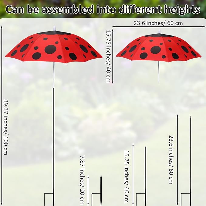 Plant Umbrellas for Outdoor Plants, Large Garden Plant Umbrella Shade Upgraded Adjustable Angle Height for Potted Plants Garden Beds
