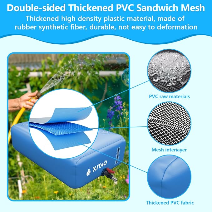XITAO Water Bladder Storage Containers, Water Tank Foldable Portable Water Storage,Water Storage Bag Containers for RV, Camping, Garden, Irrigation, Drought Resistance, Firefighting