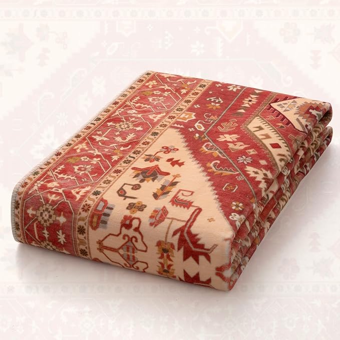 SERISSA 2x3 Washable Non Slip Boho Small Area Rug for Entryway，Red | Ultra Soft Vintage Oriental Carpet Low-Pile Tribal Indoor Mat for Bedroom Kitchen Bathroom Entrance Floor