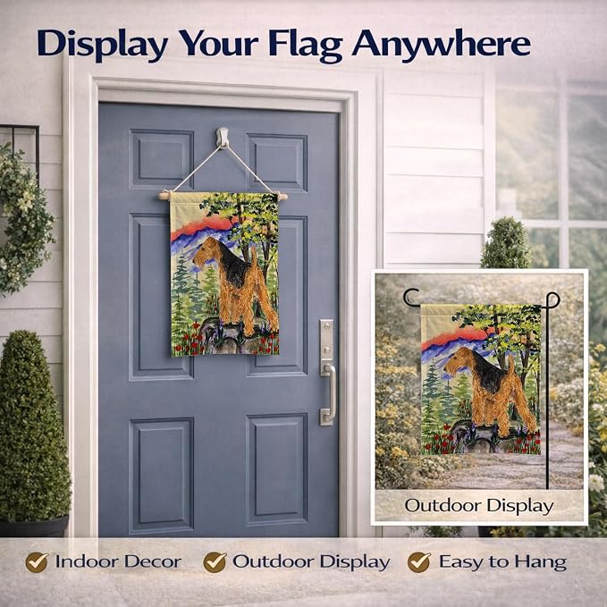 Caroline's Treasures SS8228GF Lakeland Terrier Garden Flag Mailbox Flag Decorative Yard Flag Banner Outside Patio Artwork Yard Flower Beds, Garden Size, Multicolor