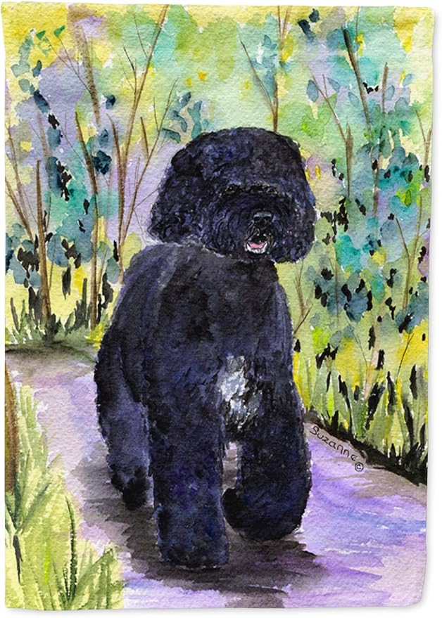 Caroline's Treasures SS8264GF Portuguese Water Dog Garden Flag Mailbox Flag Decorative Yard Flag Banner Outside Patio Artwork Yard Flower Beds, Garden Size, Multicolor