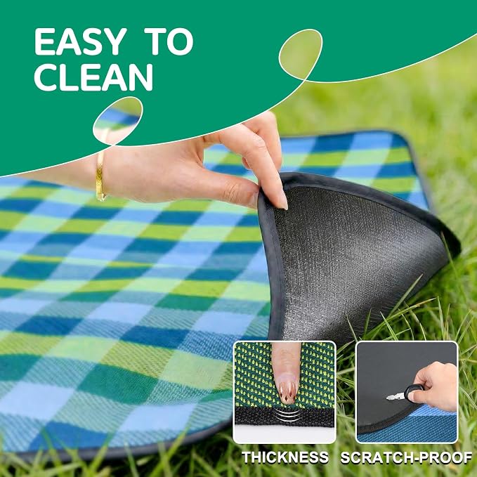 Waterproof Beach Blanket Picnic Outdoor Camp Mat Towel Family Beach Trip Essentials Summer Vacation Must Have Travel Accessories Lake Day Necessities Stuff Thing Need Gear Gift Supplies Item Gadget