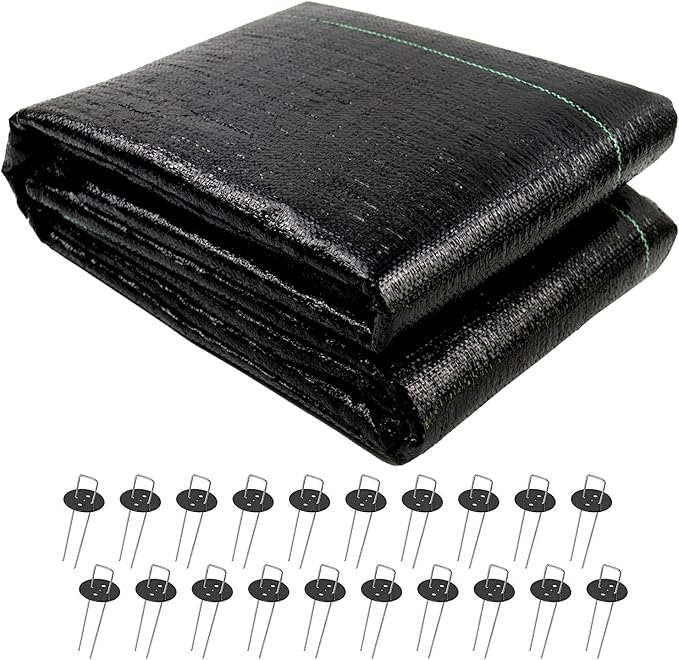 UWIOFF 4ft x 100ft Garden Weed Barrier Landscape Fabric, Premium Ground Cover Weed Blocker Fabric Gardening Mat, Superior Weed Control for Vegetable Garden, Flower Bed, Mulch