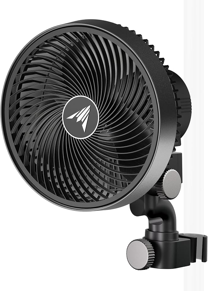 AC Infinity CLOUDRAY A6, Grow Tent Clip Fan 6” | Redesigned Long-Life EC Motor, 10 Dynamic Wind Speeds, IP-54 Weatherproof, Manual Swivel for Hydroponics Circulation Cooling