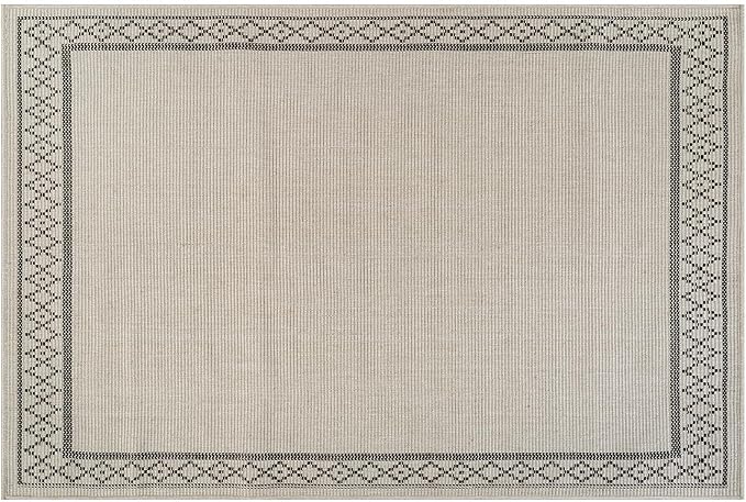 Luul Home Easy Jute Rugs 2x3 Frame Bone Color Living Room Indoor Outdoor Door Mat for Patio and Kitchen Rug High Traffic Washable Easy to Clean Solid Boho Woven Design Carpet (2 x 3)