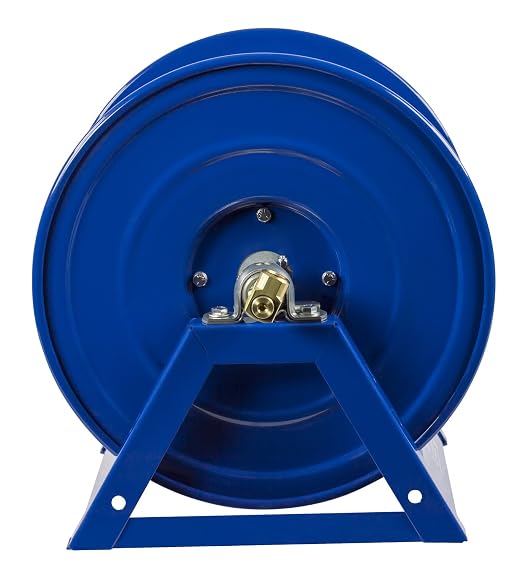 Coxreels 1125-5-100 Hand Crank Steel Hose Reel, 1125 Series – ¾" x 100', 3,000 PSI - Heavy Duty All Welded Steel A Frame - Adjustable Tension Break – Made in The USA, Blue