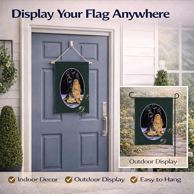 Caroline's Treasures SS8071GF Bloodhound Garden Flag Mailbox Flag Decorative Yard Flag Banner Outside Patio Artwork Yard Flower Beds, Garden Size, Multicolor