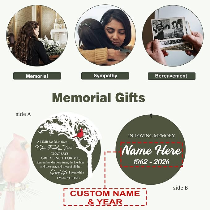 ASTARIN Wind Chimes Outdoor for The Loss of Mom Dad, Personalized Customized WindChimes for Loss of Loved One, Memorial Wind Chime as Sympathy Gift, Home Garden Patio Décor, 36''(Produced in Texas)