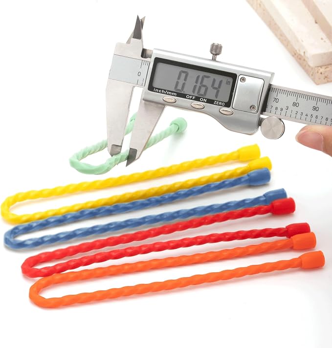 10 PCS 18-Inch Silicone Cable Ties - Reusable Twist Ties Bendable Steel-Core Rubber Cable Ties for Bundling and Holding, All Purpose Cord Tie for Indoor and Outdoor (5 Colors)