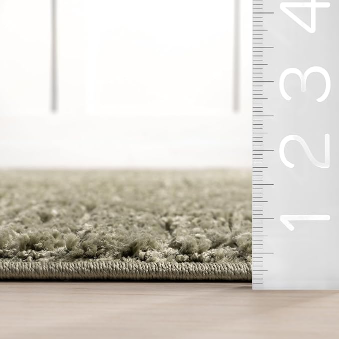 nuLOOM Kerry Green Geometric Power Loomed Runner Rug, 2' x 8' | Nuloom Kerry Geometric 2' x 8' Runner Rug for Living Room Bedroom Dining Room Entryway Hallway, Green
