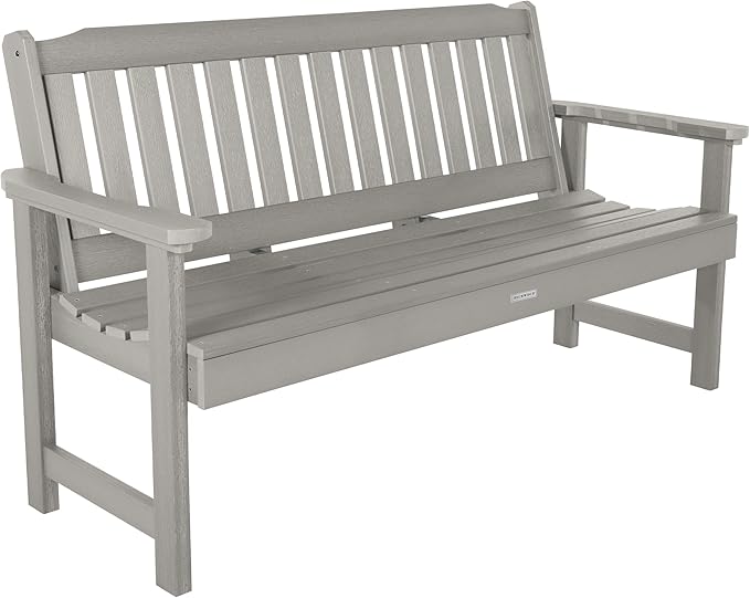 highwood Lehigh Garden Bench, 5 feet, Harbor Gray