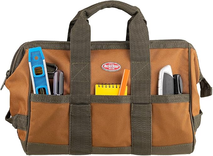 Bucket Boss Gatemouth 16 Tool Bag in Brown, 60016, 15 liters(Brown)