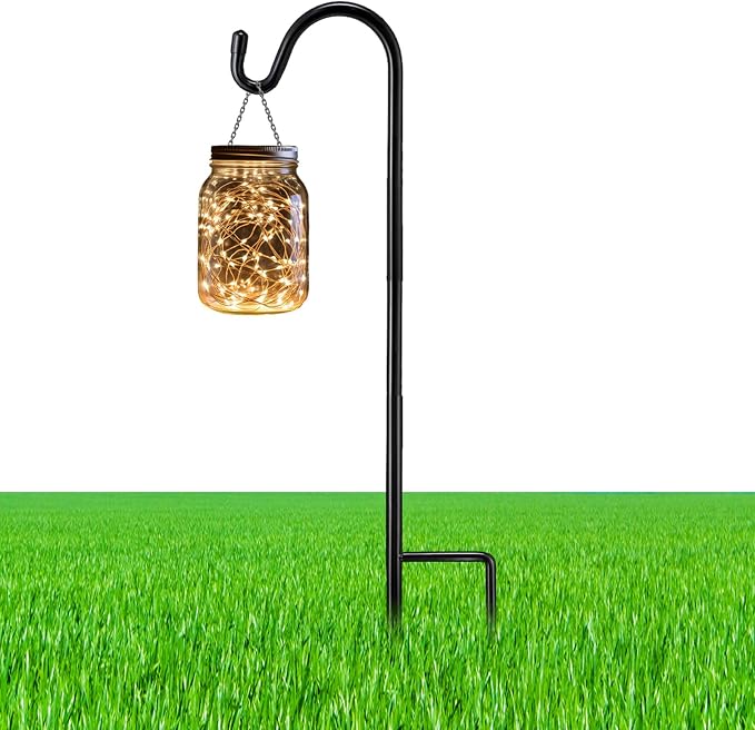 1 Pcs 15 Inch Shepherds Hook for Outdoor Adjustable Bird Feeder Pole Metal Steel Shepard Hooks for Hummingbird Stand Feeder Pole for Garden Plant, Lantern, Hanging Wedding Decor