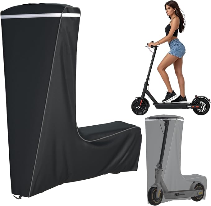 Electric Scooter Cover Rainproof for Outdoor Use - All Weather Protection Anti-UV, Universal Fit Adults Kids E-Scooter Accessories, with Dustproof Bag, 61x30x53 Inch