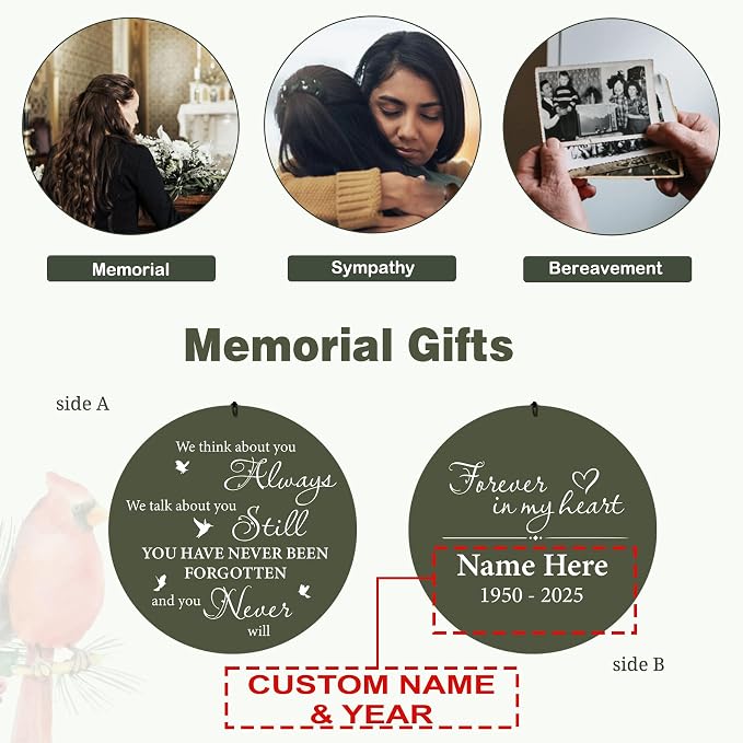 ASTARIN Personalized Memorial Wind Chimes, 30inch/36inch Memorial Wind Chimes, Custom Sympathy Gifts in Loving Memory of Dad/Mom, Condolences Wind Chime for Loss of Loved Ones(Produced in Texas)