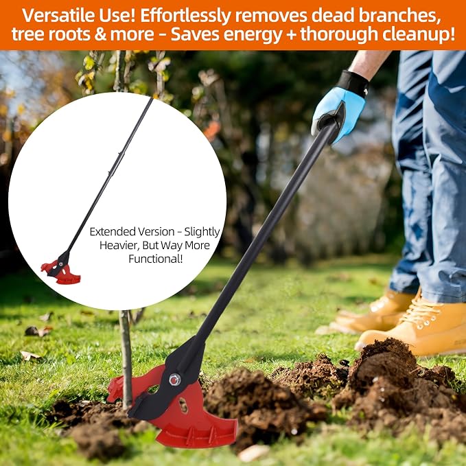Long-Size Puller-for Tree Roots, Shrubs & Weeds,Lever-Type Root Puller,Weed & Root Extraction Tool-Fits 0.2" to 2 inches Roots Cleaner,Manual Ground Debris Cleaner,Labor-Saving Weed Remover