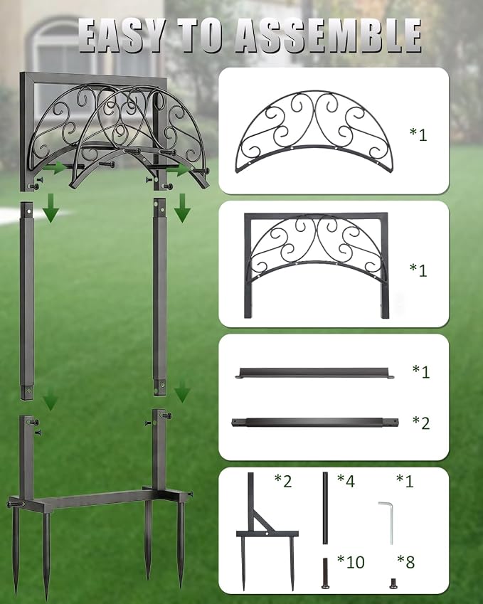 Heavy Duty Garden Hose Holder Freestanding, Metal Water Hose Holders for Outside with 4 Spikes, Rustproof Outdoor Hose Stand Holds 150FT, Free Standing Hose Storage Hanger for Yard Lawn