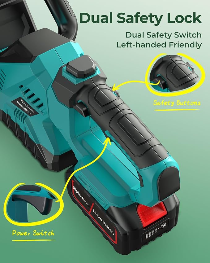 Hedge Trimmers Cordless with 2pcs 4000mAh Battery, Brushless Electric Handheld Bush Clipper with Rechargeable Batteries, 3000RPM 180° Rotatable Head, 2/3'' Blade Gap, Gifts for Men Dad