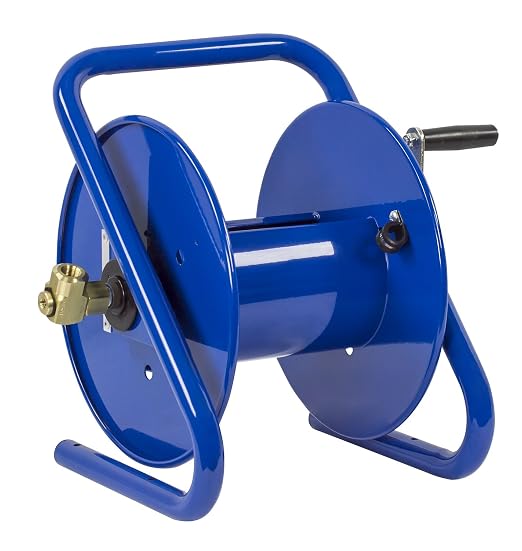 Coxreels 112-3-150-CM Caddy-Mount Portable Hose Reel, 4,000 PSI, Holds 3/8" x 150' Length Hose, Hose Not Included,Blue
