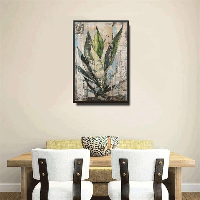 Metal Sign Tin Sign Vintage Shabby Chic Snake Plant Tin Sign for Distressed Wood Panels Home Wall Art and Easy Installation Funny Gardening Gift for Home Decor 8×12 Inches with Metal Frame