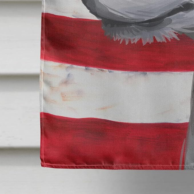 Caroline's Treasures CK6577CHF Jack Russell Terrier American Flag House Flag Large Porch Sleeve Pole Decorative Outside Yard Banner Artwork Wall Hanging, Polyester, House Size, Multicolor