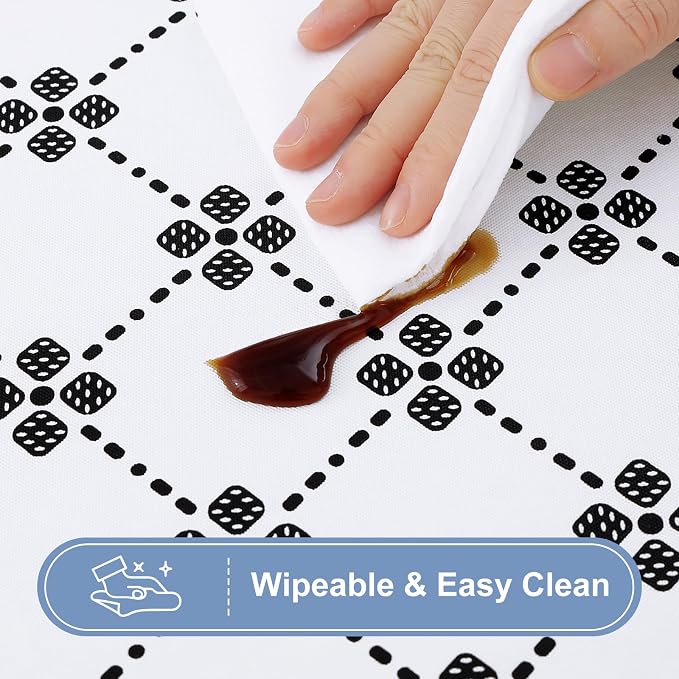 misaya Rectangle Vinyl Table Cloth, Elastic Fitted Tablecloth with Flannel Backing, Waterproof Plastic Table Cover Fits 6 Foot Folding Tables for Picnic, Camping, Indoor and Outdoor (White, 30" x 72")