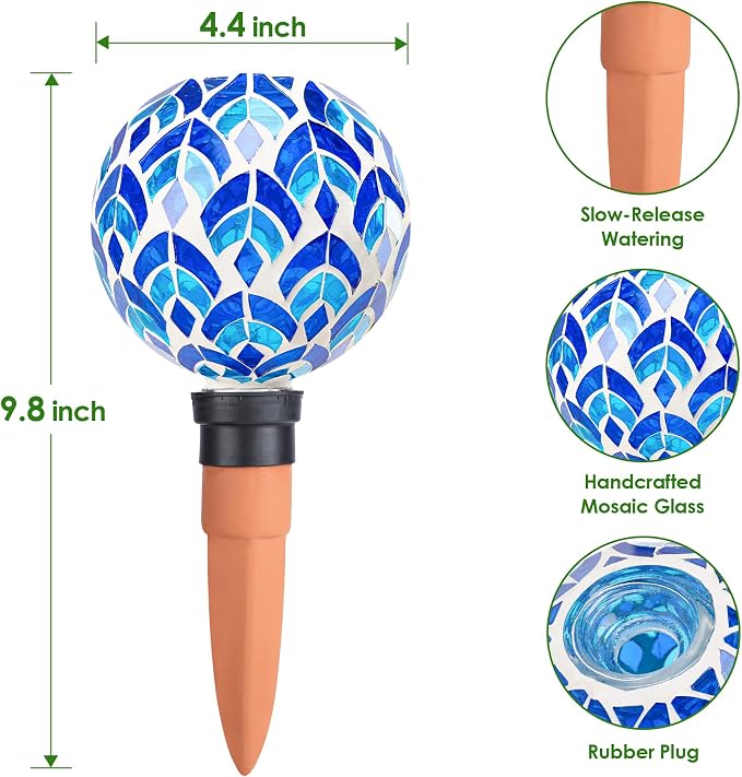 Plant Watering Globe Large Self Watering Globes 2 Pack for Indoor Outdoor Plants Self Watering Planter Insert Watering Devices for Plant Lover Gifts