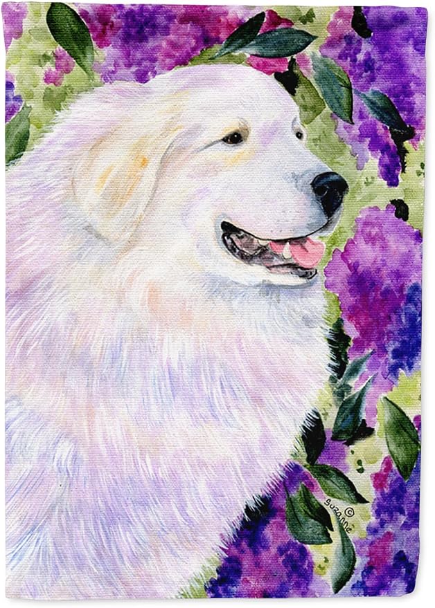 Caroline's Treasures SS8474GF Great Pyrenees Garden Flag Mailbox Flag Decorative Yard Flag Banner Outside Patio Artwork Yard Flower Beds, Garden Size, Multicolor