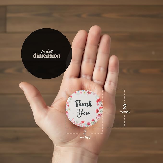 24Pcs Plantable Round Thank You Tags with Wildflower Seeds - 4 Floral Designs (6 Each) Writable Favor Tags for Birthdays, Weddings, Bridal Shower, Mom Gifts, Party Favors & Gift Wrapping