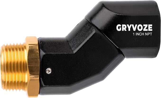 1 Inch NPT Fuel Hose Nozzle Swivel - Multi Plane 360° Rotating Connector for Fuel, Water, Diesel, Gasoline, Kerosene Transfer Pumps, Tanks, and Nozzles