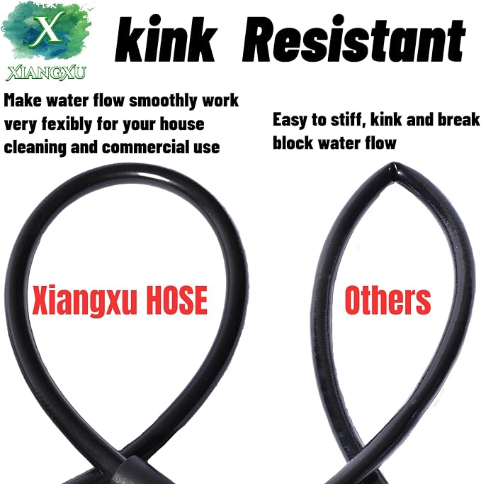 50FT 5800 PSI Pressure Washer Hose Jetter Nozzles Kit 1/8”NPT Sewer Drain Rotating Quick Connect Nozzle Button Nose With M22-14/15mm Double Rod Thread Brass Replacement