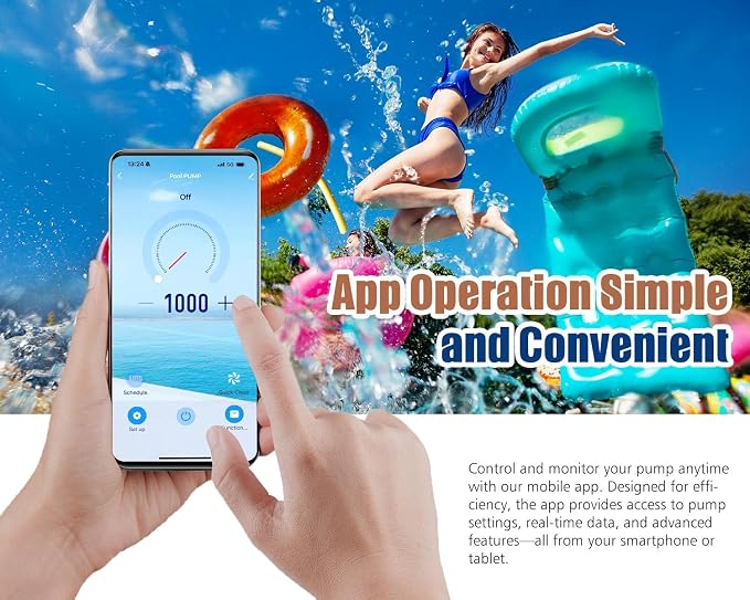 CIPU 3 HP Variable Speed Pool Pump, 230V, Intelligent Control, Red | High-performance 3 HP variable speed pump uses intelligent control for efficient operation in pool water filtration systems.