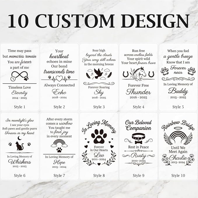Personalized Sympathy Gift for Loss of Dog, Cat– Custom Pet Memorial Wind Chimes - Laser Engraved with Your Pet's Photo & Name – in Loving Memory, Outdoor Garden Decor