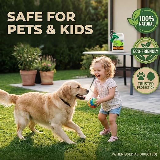 Nature's Dome Natural Pest Control Spray 1 Gallon | Ant Killer for Indoor & Outdoor | Eco-Friendly Bug Spray for Fleas, Ticks, Ants & Mosquitoes | Pet & Kid Safe