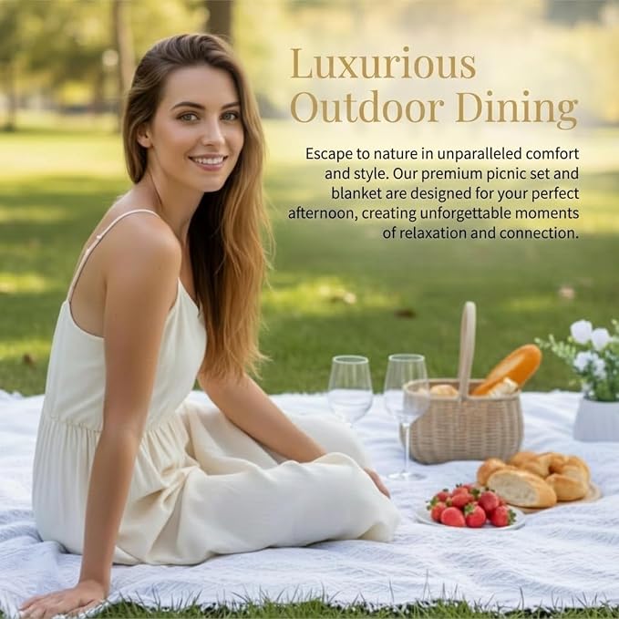 White Picnic Blanket, Extra Large Soft Cotton Gauze Picnic Rug 71"x71", Lightweight Breathable Blanket, Machine Washable for Beach, Camping, Park, Couples (Canyon Hues - No Straps)