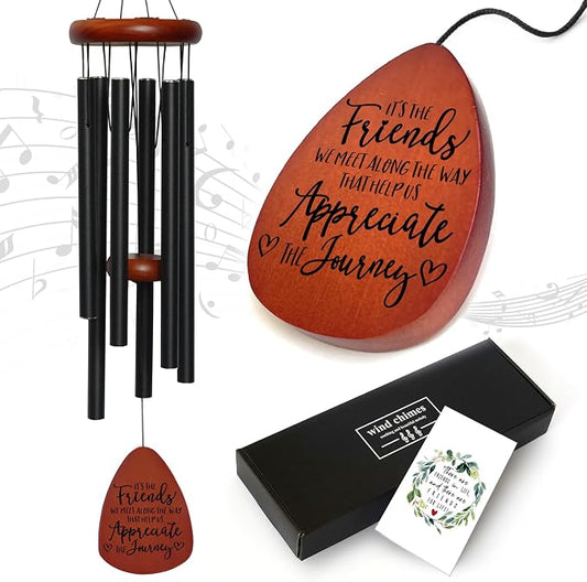 Fall Friend Gifts for Women Men, Friendship Gifts for Best Friend Women Birthday, Long Distance Wind Chime for Bestie, Garden Wind Chime Decoration