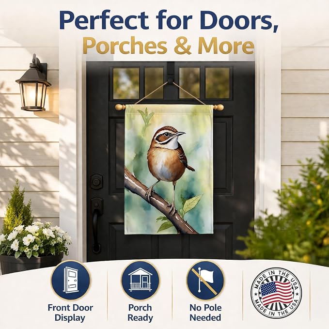 Caroline's Treasures South Carolina Wren House Flag Large Porch Sleeve Pole Decorative Outside Yard Banner Artwork Wall Hanging, Polyester, House Size, Multicolor