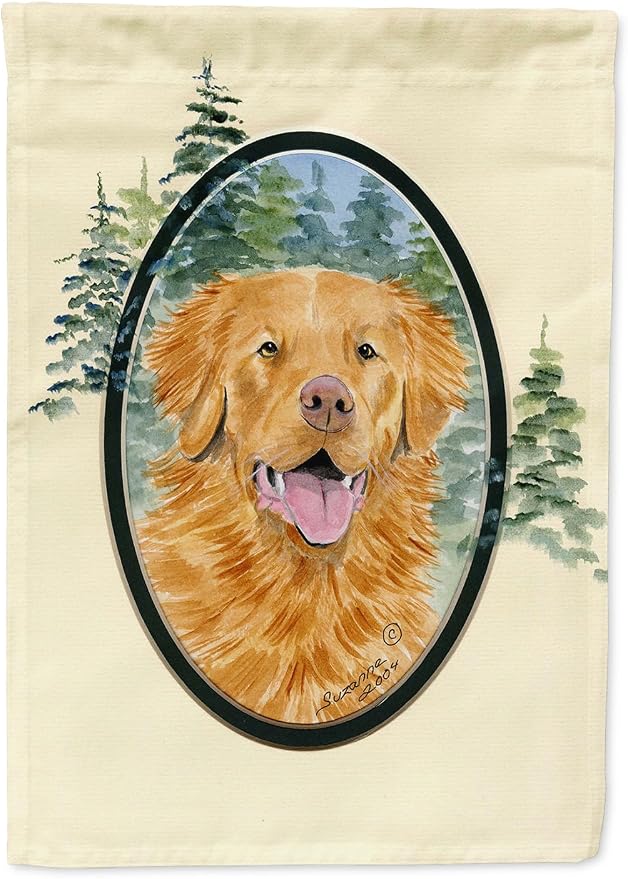 Caroline's Treasures SS8038GF Nova Scotia Duck Toller Garden Flag Mailbox Flag Decorative Yard Flag Banner Outside Patio Artwork Yard Flower Beds, Garden Size, Multicolor